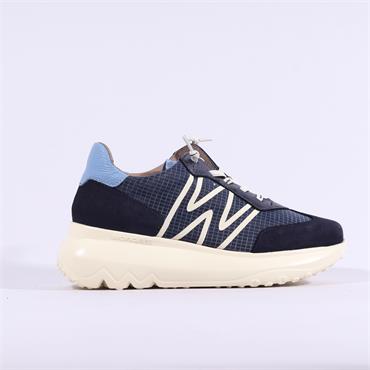 Wonders Ultrafly Bungee Wedge Trainer - Navy